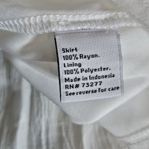 Nine West Skirt Womens XXL White Ivory Maxi Strtech Waist Boho - Picture 5 of 7